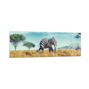 Obraz na skle - Šedá už nie je v móde - 160x50 cm