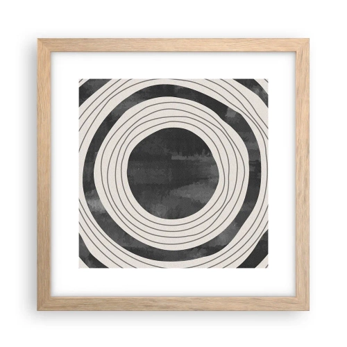 Plagát v ráme zo svetlého duba - Presný zásah - 30x30 cm