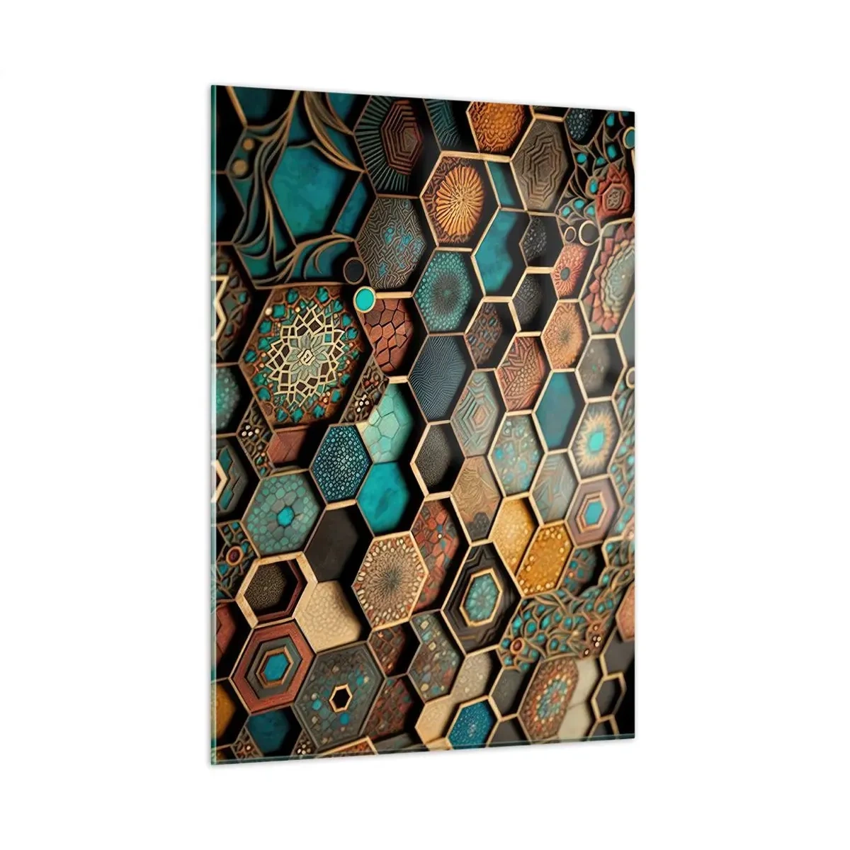 Obraz na skle - Arabské ornamenty – variácia - 50x70 cm