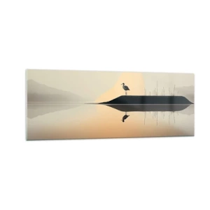 Obraz na skle - Pán na jazere - 140x50 cm