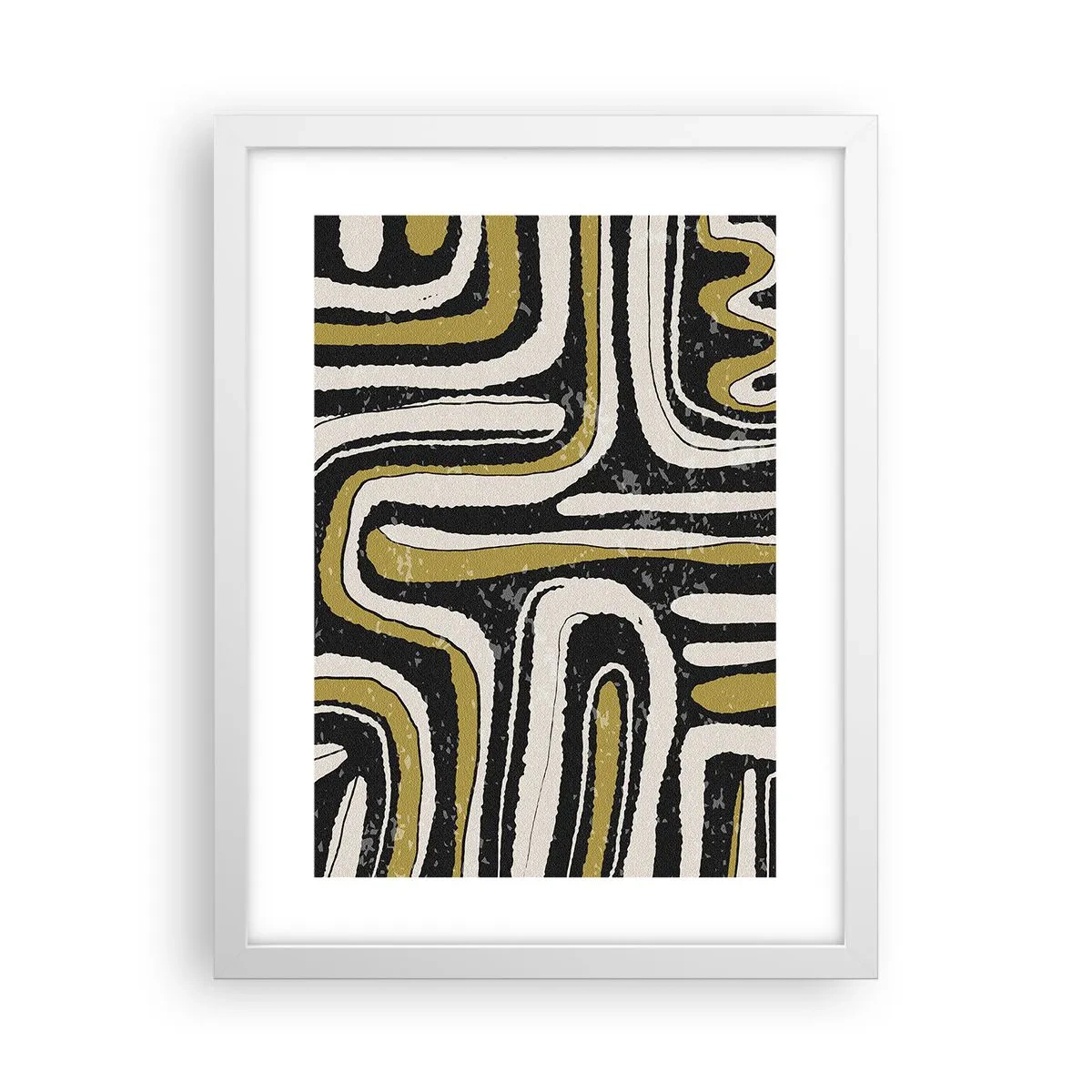 Plagát v bielom ráme - Kompozícia: trakty a uličky - 30x40 cm