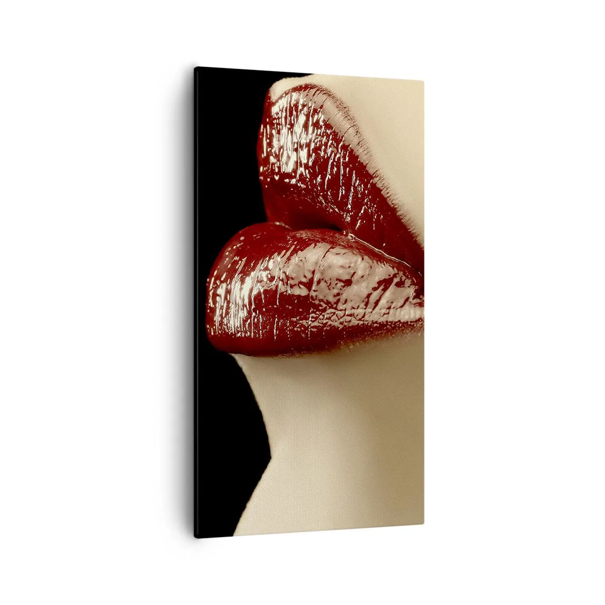 Obraz na plátne - Zmyselnosť a lesk karmínu - 55x100 cm