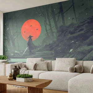 Fototapeta Premium Sand - Bojovník červeného mesiaca - Abstrakcia, Fantázia, bojovník - 350x256 cm