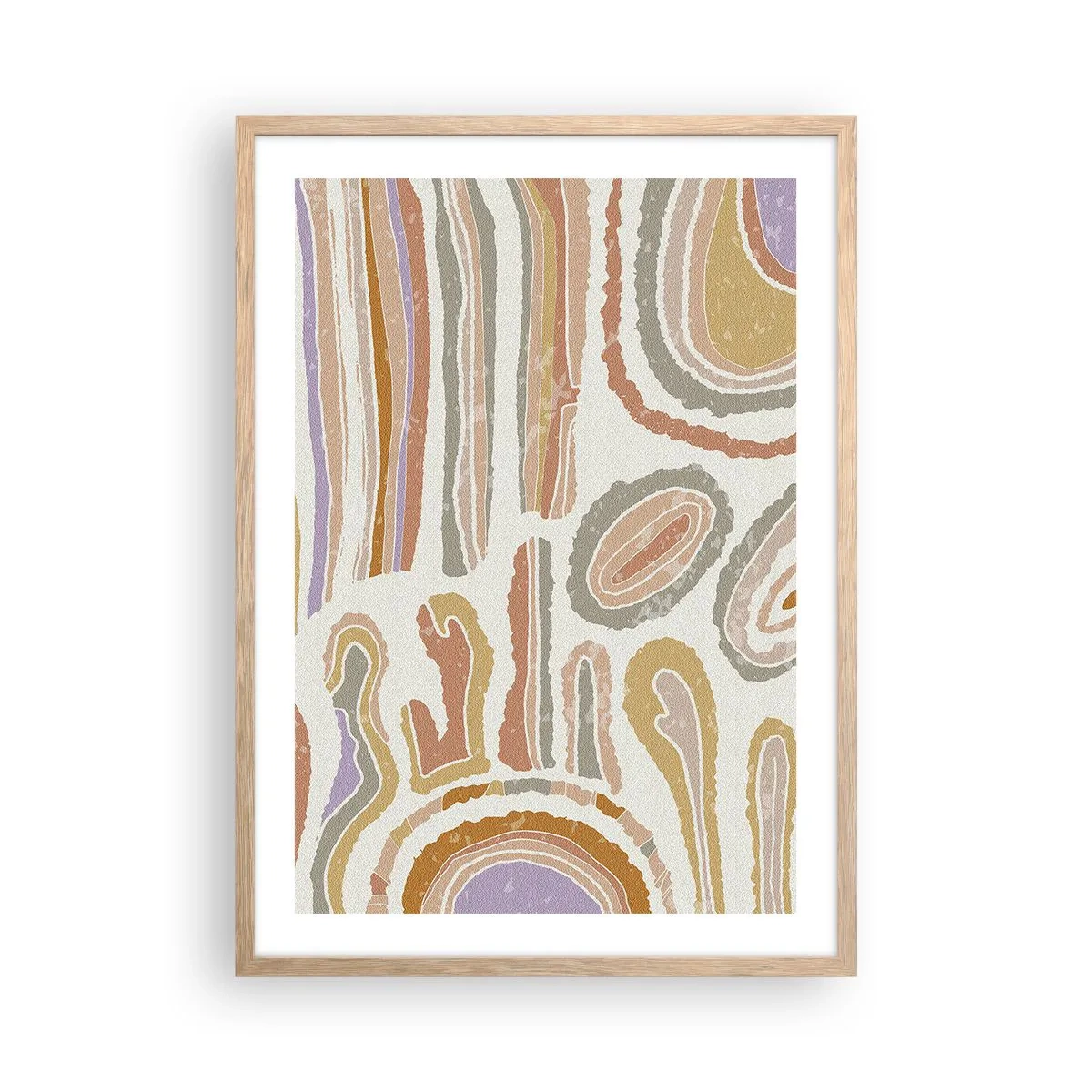 Plagát v ráme zo svetlého duba - Farebné prierezy - 50x70 cm