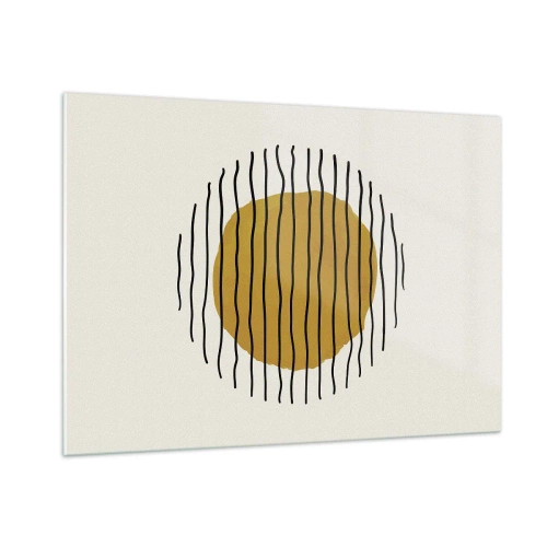 Obraz na skle - Abstrakcia kmitajúca žiarom - 100x70 cm