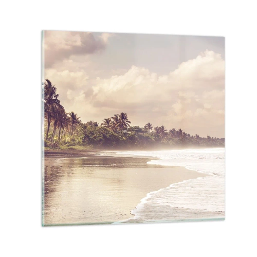 Obraz na skle - Pohladenie vĺn - 60x60 cm