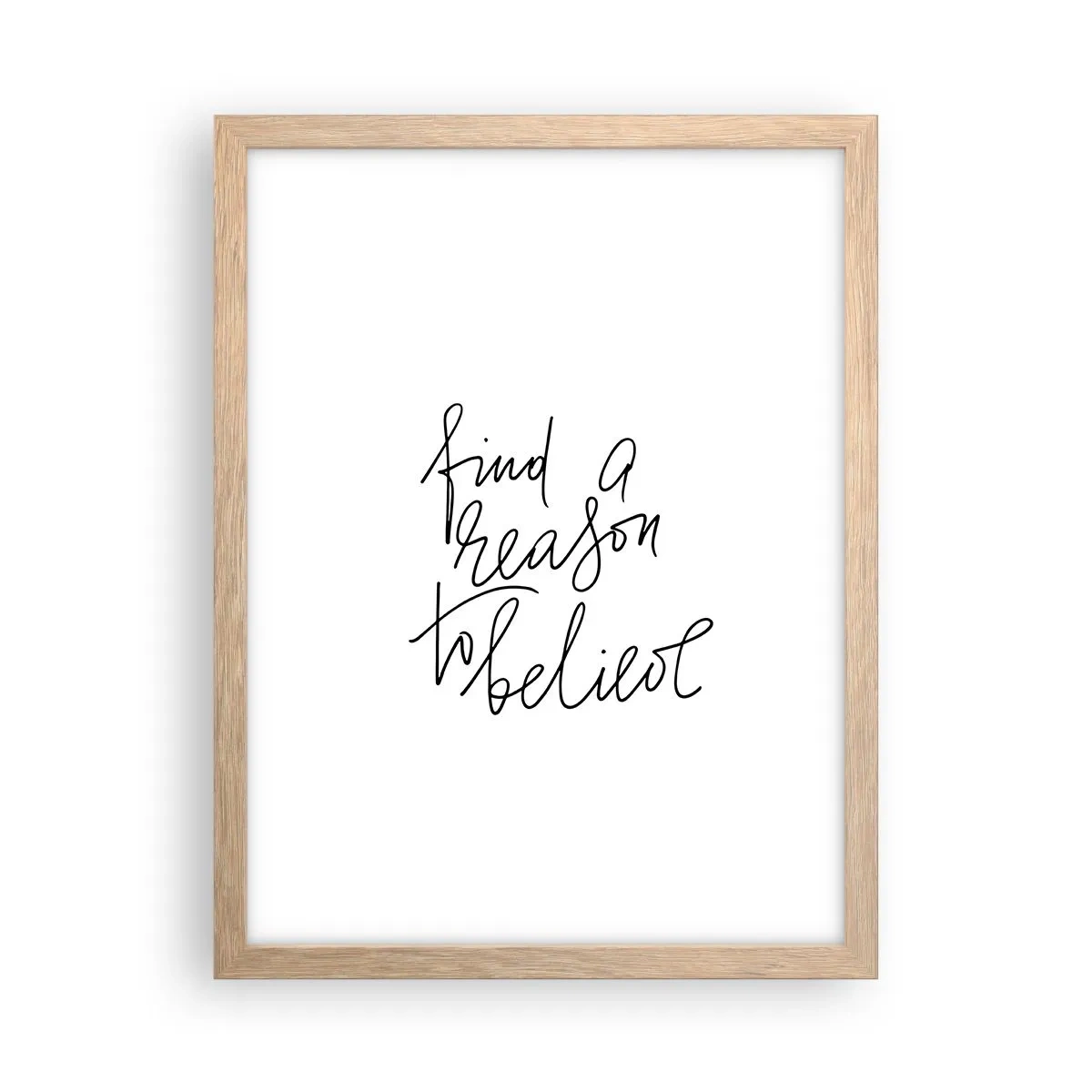 Plagát v ráme zo svetlého duba - Je to možné - 30x40 cm