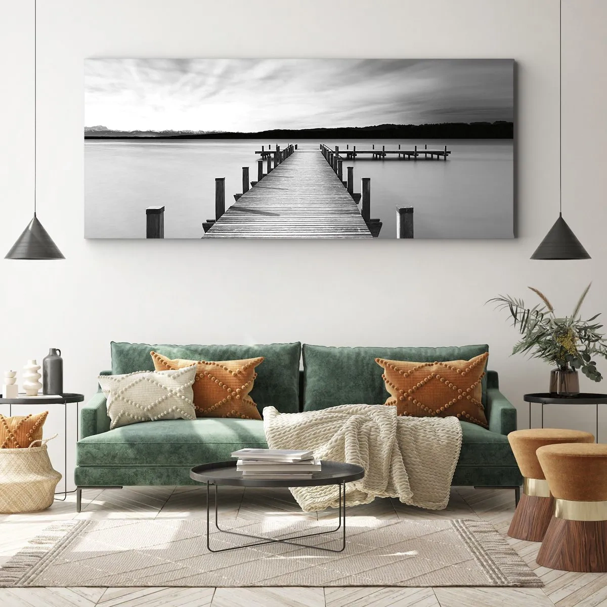 Obraz na plátne - Pri napájadle – pokoji - 100x40 cm