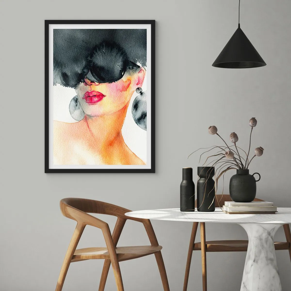 Plagát v čiernom ráme - Tajomstvo elegancie - 61x91 cm