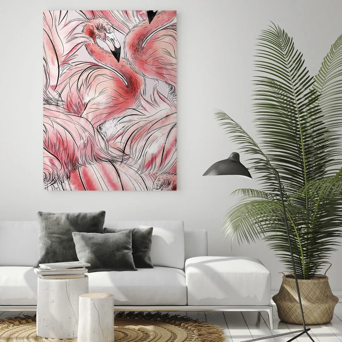 Obraz na skle - Vtáči corps de ballet - 70x100 cm