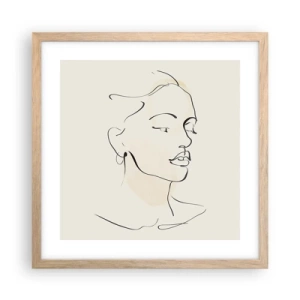 Plagát v ráme zo svetlého duba - Výrazným ťahom - 40x40 cm
