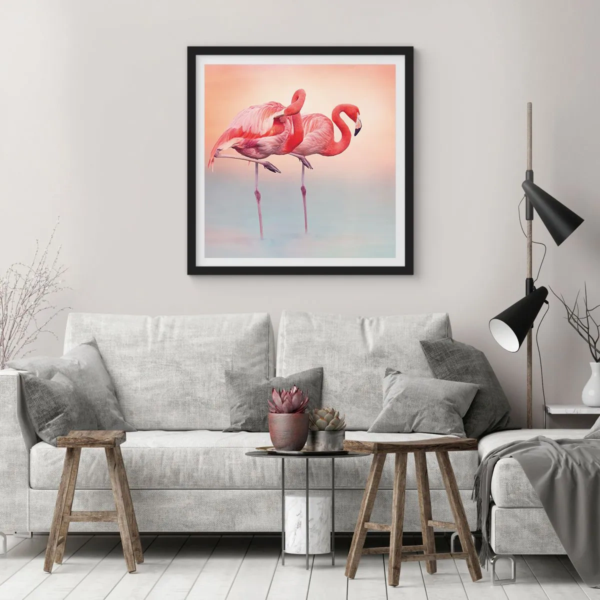 Plagát v čiernom ráme - Vo farbe zapadajúceho slnka - 40x40 cm