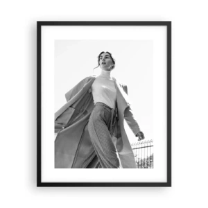 Plagát v čiernom ráme - Ideš so mnou? - 40x50 cm