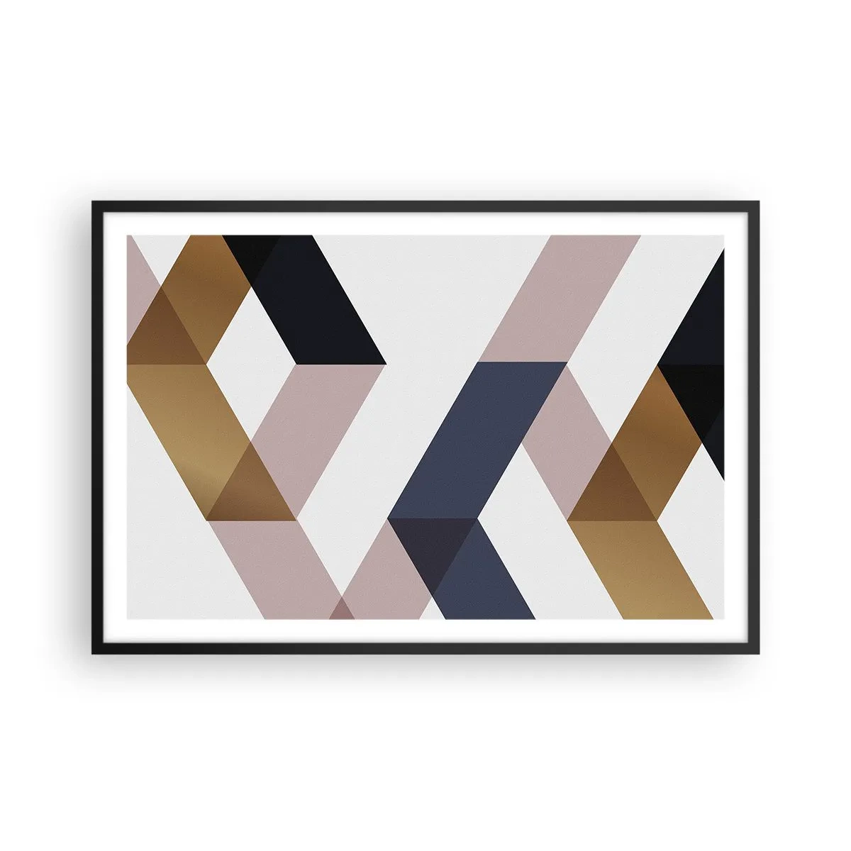 Plagát v čiernom ráme - Roviny a uhly - 91x61 cm