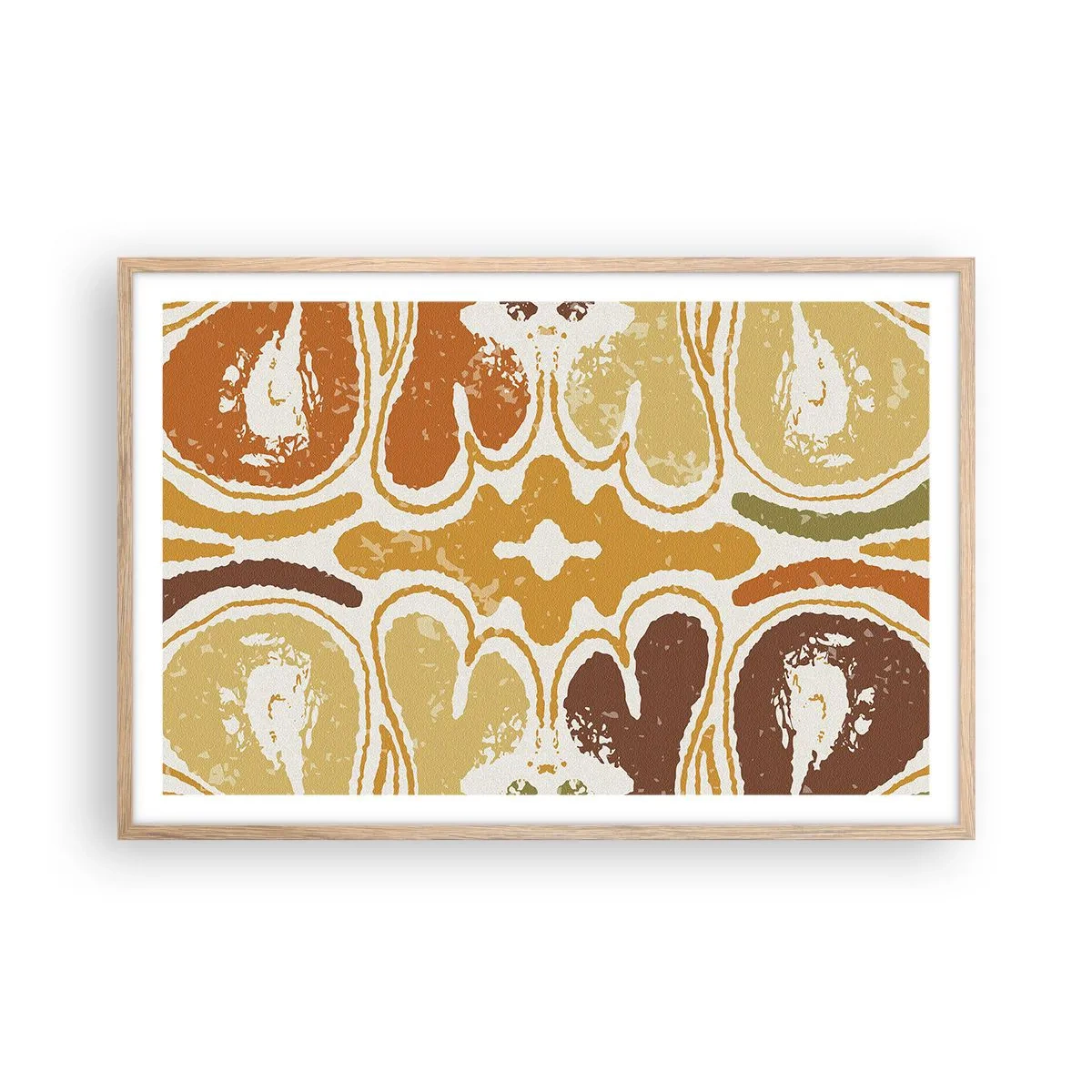 Plagát v ráme zo svetlého duba - Sentimentálna abstrakcia - 91x61 cm