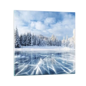 Obraz na skle - Oslnivý a kryštalický pohľad - 60x60 cm