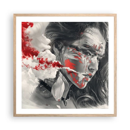 Plagát v ráme zo svetlého duba - V škárach absurdity - 60x60 cm