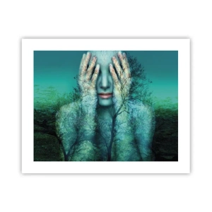 Plagát - Ponorená do modrej - 50x40 cm