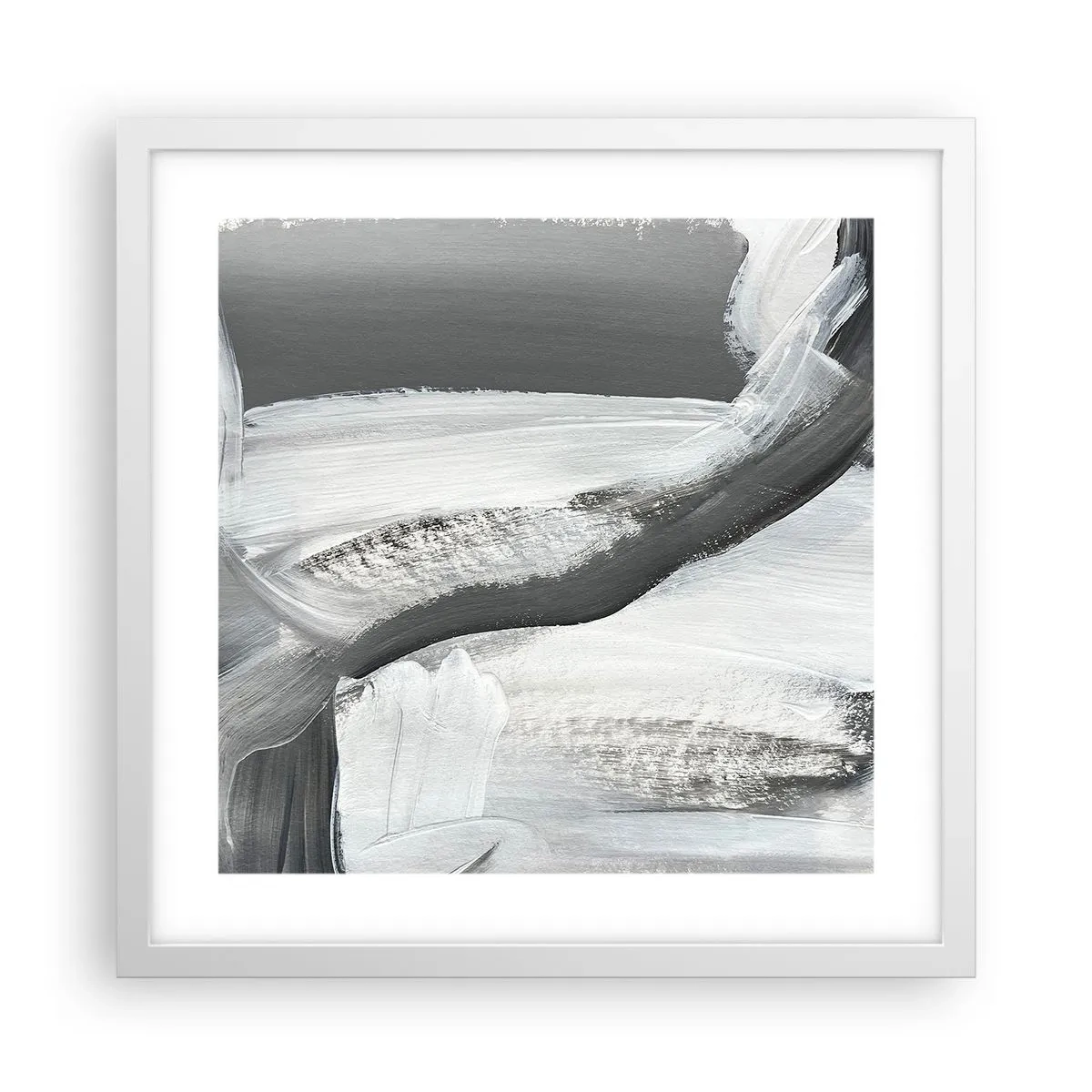 Plagát v bielom ráme - Pevným pohybom - 40x40 cm