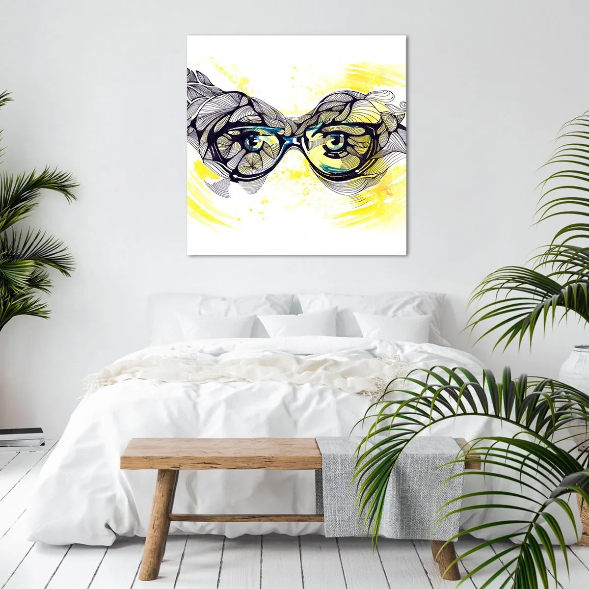 Obraz na plátne - Cez modré okuliare - 70x70 cm