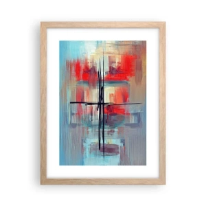 Plagát v ráme zo svetlého duba - Krajina v neznámej dimenzii - 30x40 cm