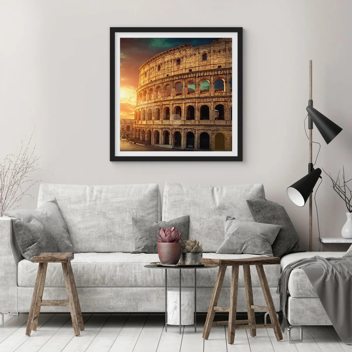 Plagát v čiernom ráme - Kolosálny dojem - 30x30 cm