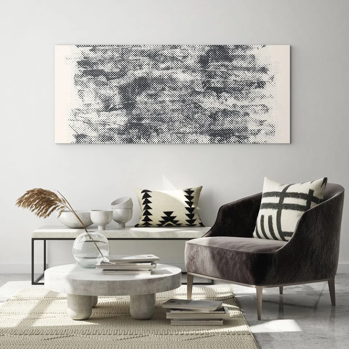 Obraz na skle - Hmlistá kompozícia - 120x50 cm