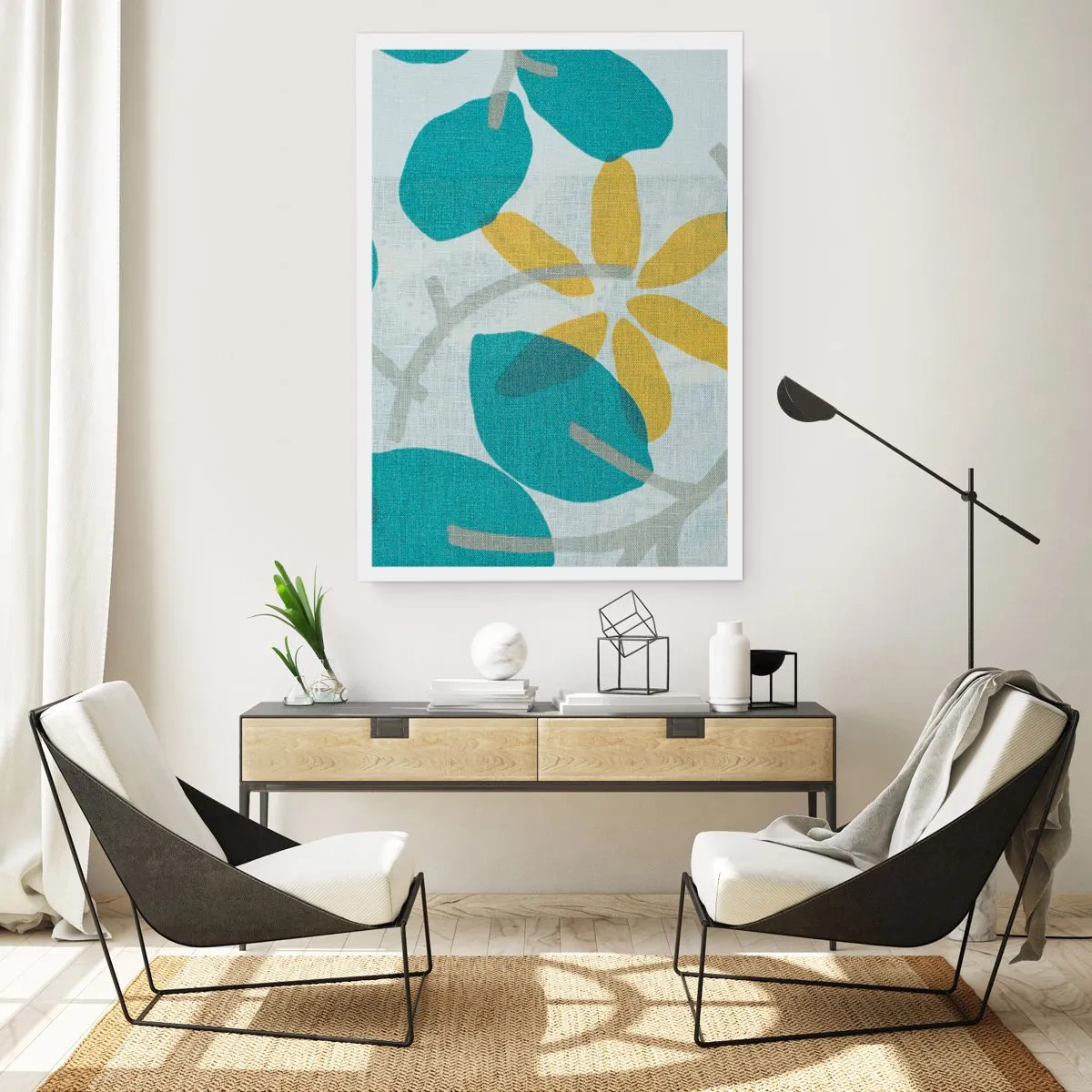 Plagát - Medzi azúrovými listami - 40x50 cm