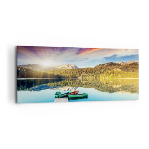 Obraz na plátne - Pri vode hladkej ako zrkadlo - 120x50 cm