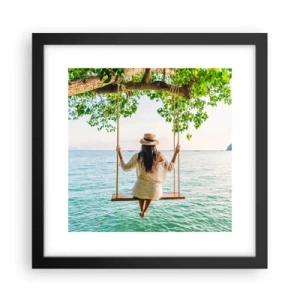 Plagát v čiernom ráme - Život je krásny - 30x30 cm