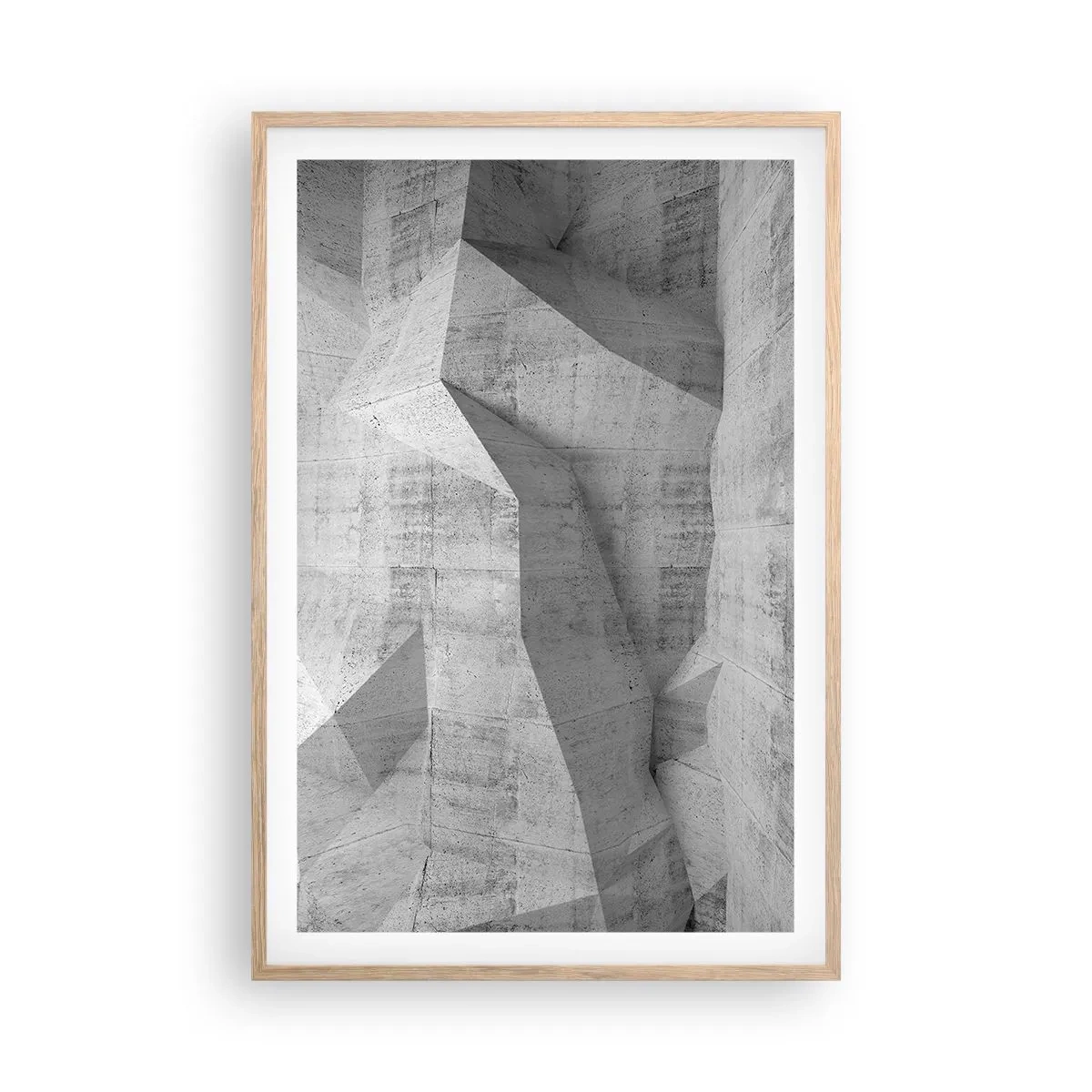 Plagát v ráme zo svetlého duba - Skutočná výzva - 61x91 cm