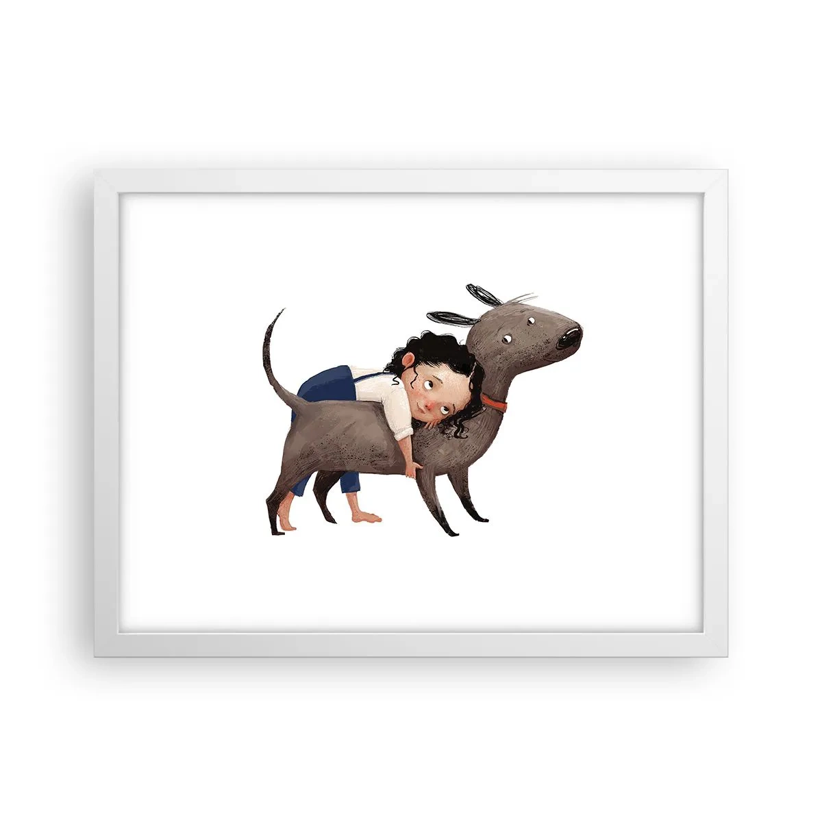 Plagát v bielom ráme - Najlepší priatelia - 40x30 cm