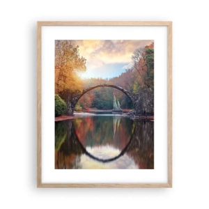 Plagát v ráme zo svetlého duba - Za zrkadlom - 40x50 cm