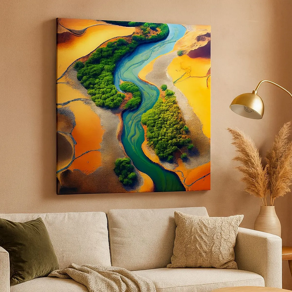 Obraz na plátne - Životodarná rieka - 30x30 cm