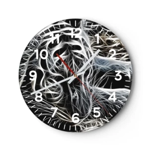 Nástenné hodiny - Štúdia mačacej ľahkosti - 30x30 cm