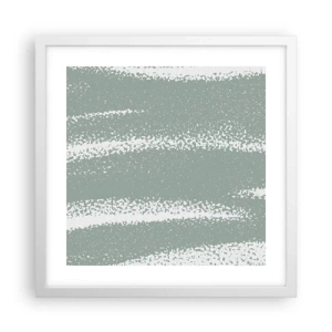 Plagát v bielom ráme - Abstrakcia v zimnom štýle - 40x40 cm