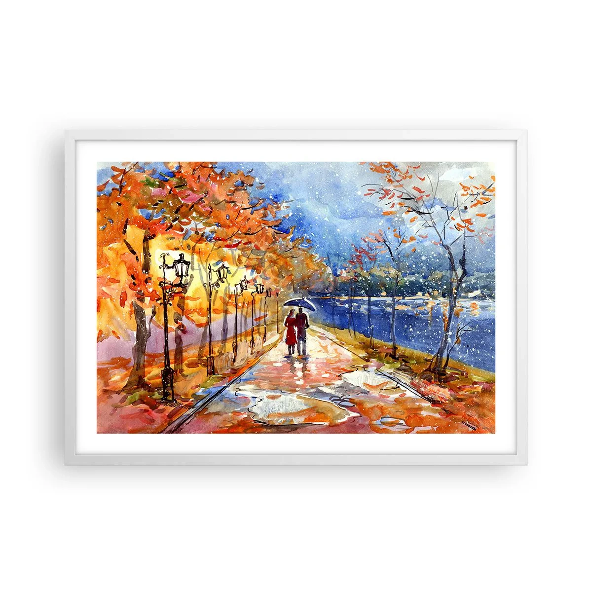 Plagát v bielom ráme - Spoločne k hranici času - 70x50 cm