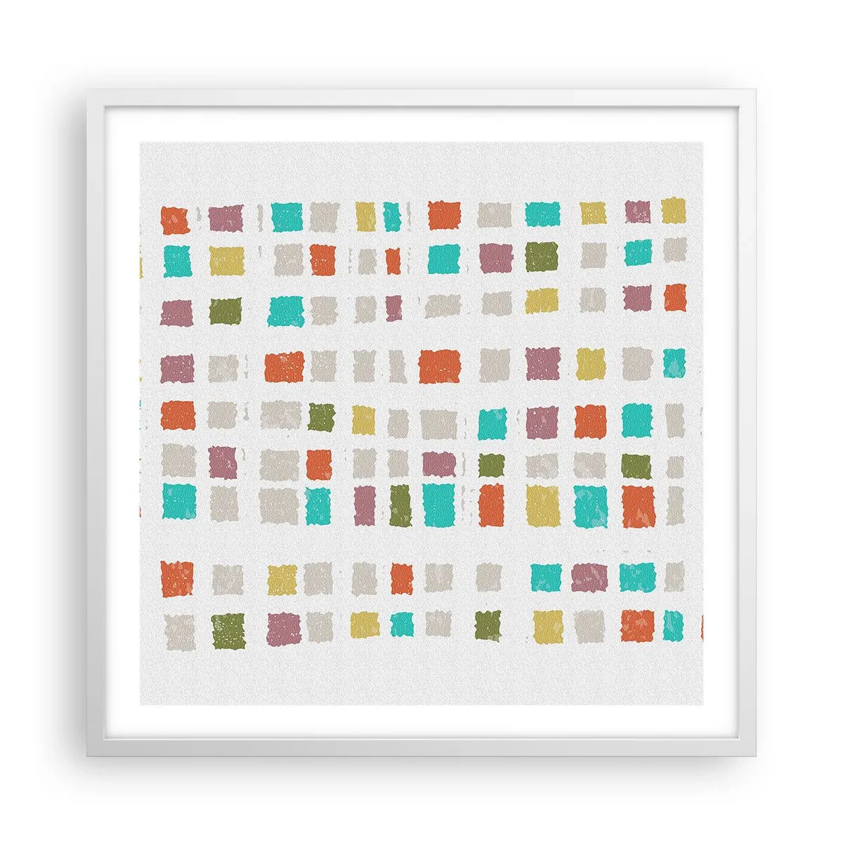 Plagát v bielom ráme - Neznáma hra - 60x60 cm