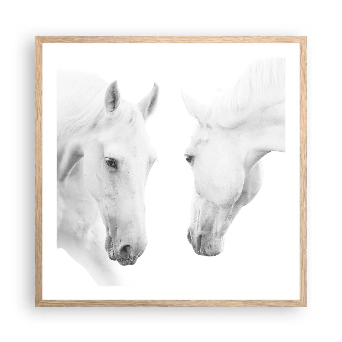 Plagát v ráme zo svetlého duba - Je to priateľstvo…? - 60x60 cm