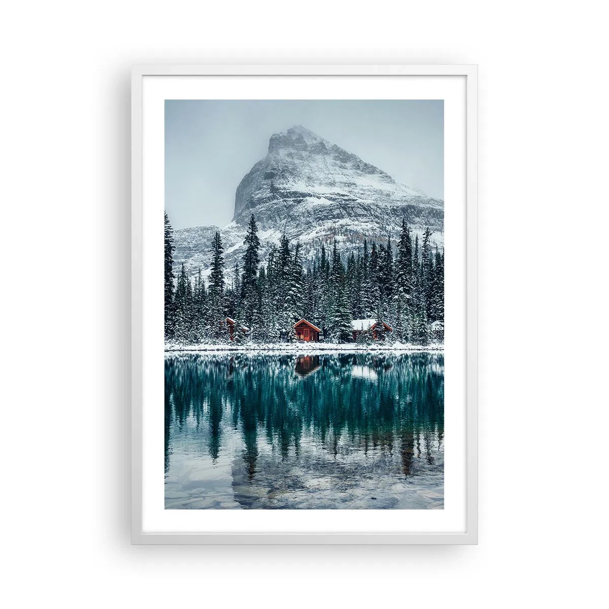 Plagát v bielom ráme - Kanadské útočisko - 50x70 cm