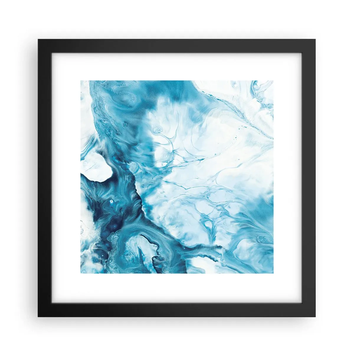 Plagát v čiernom ráme - Modrý koncert - 30x30 cm