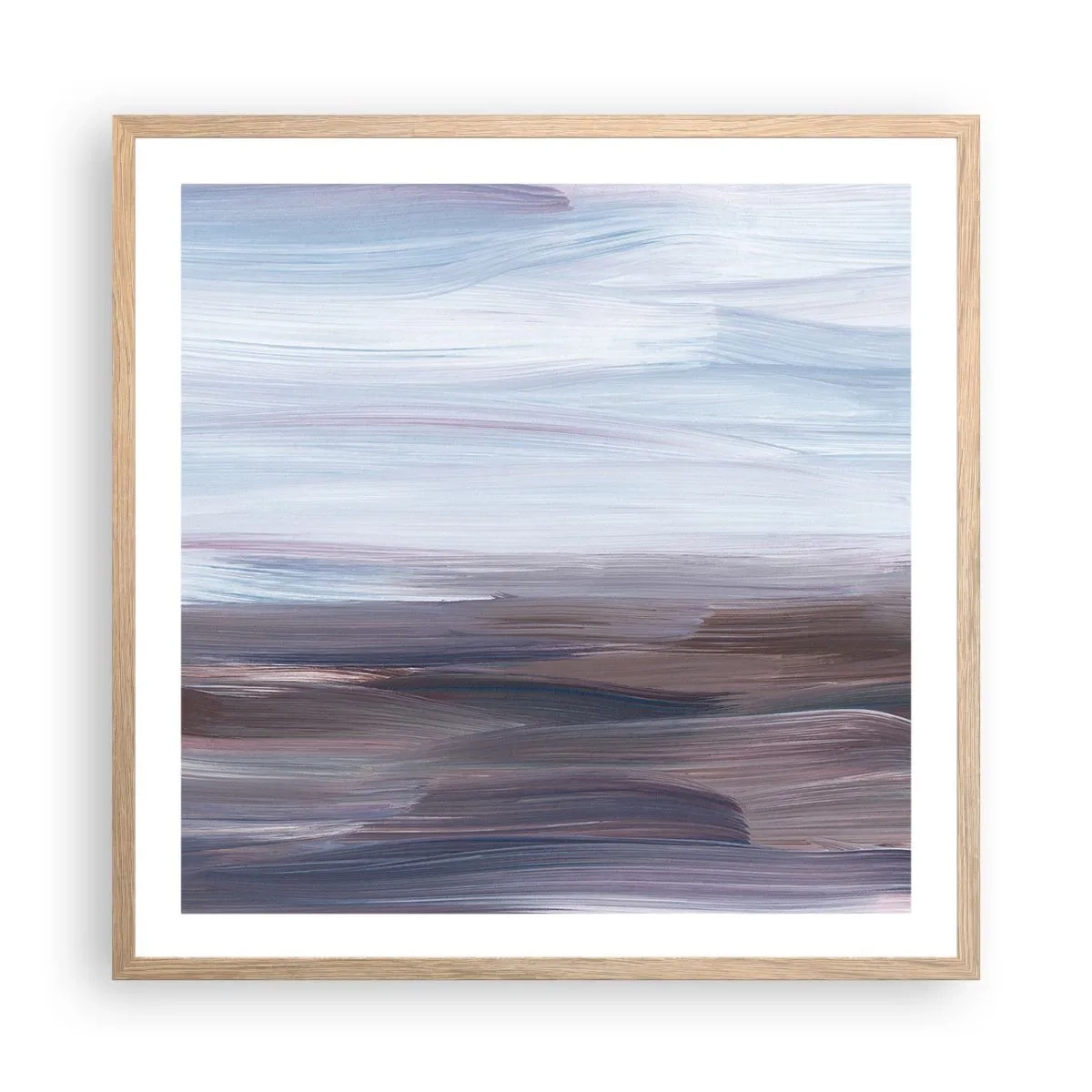 Plagát v ráme zo svetlého duba - Živly: voda - 60x60 cm