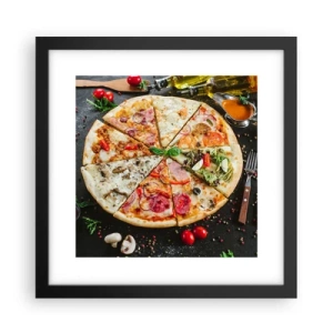 Plagát v čiernom ráme - Vejár chutí - 30x30 cm