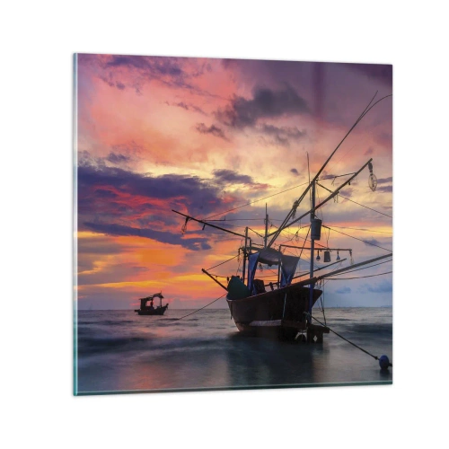 Obraz na skle - Exotický večer - 60x60 cm