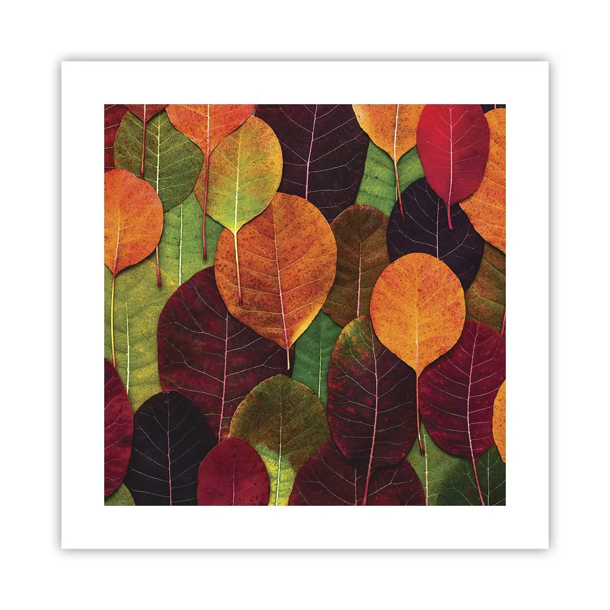 Plagát - Jesenná mozaika - 40x40 cm