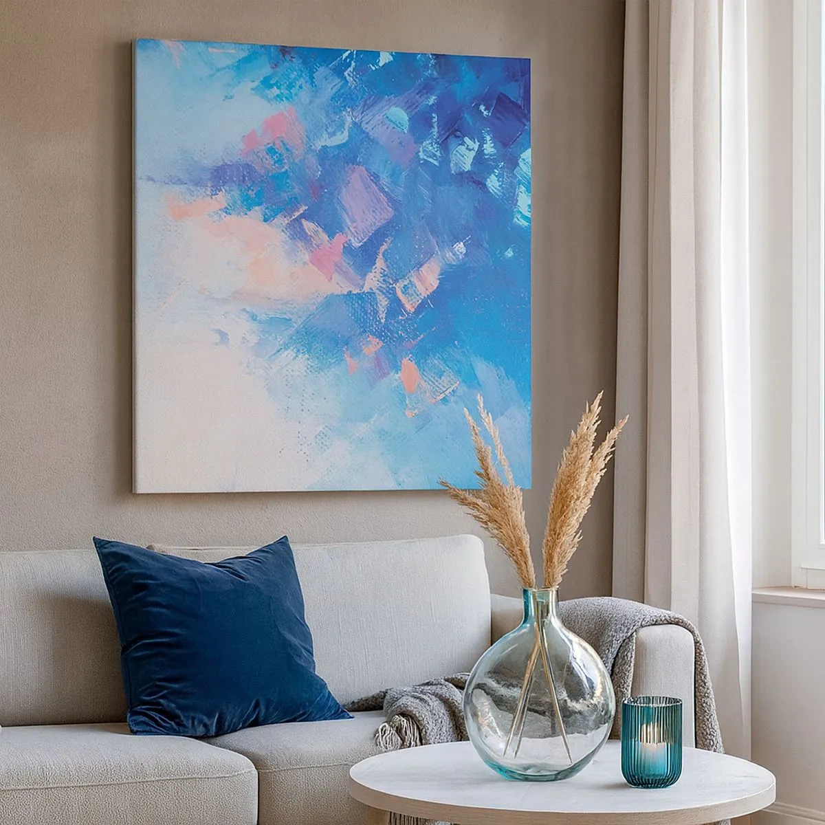 Obraz na plátne - Zimná abstrakcia - 30x30 cm