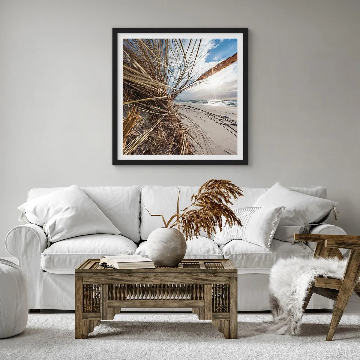 Plagát v čiernom ráme - Stretnutie živlov - 50x50 cm