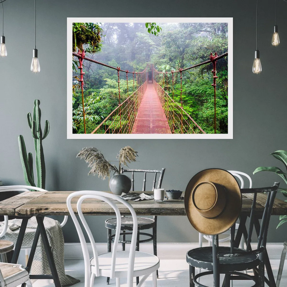 Plagát - Zavesený nad korunami - 50x40 cm