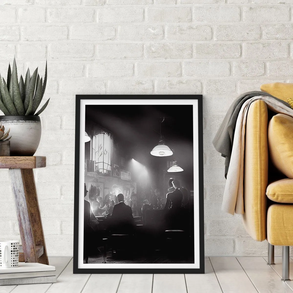 Plagát v čiernom ráme - V jazzovej atmosfére - 61x91 cm