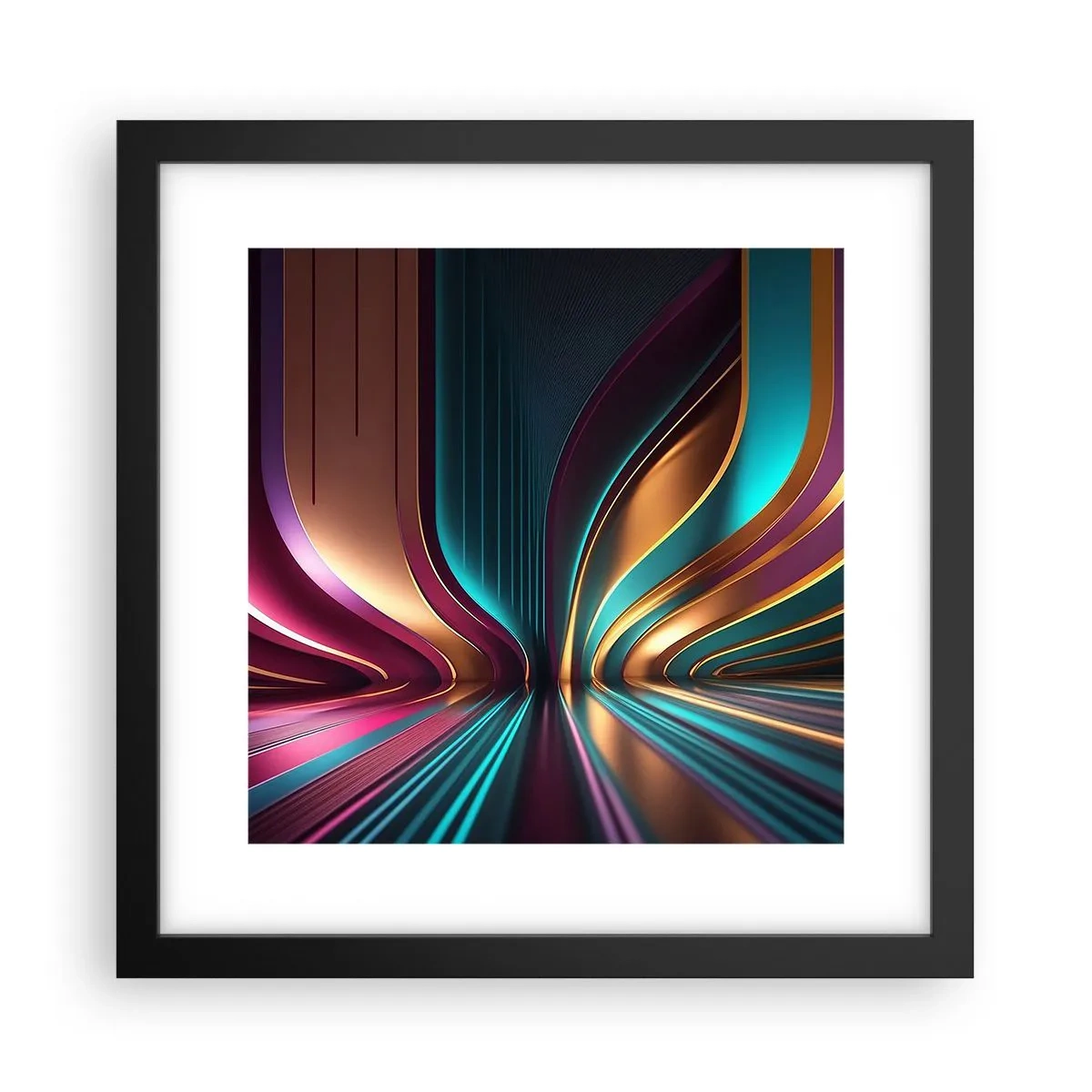 Plagát v čiernom ráme - Architektúra svetla - 30x30 cm